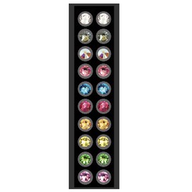 Ear Urn Jewelry, Titanium Beads, 20 Capsules Per Sheet, Multi-Color "Crystal Glass", Made in Japan, Includes Instruction Manual, Jewelry, Ear Urn (ss16)