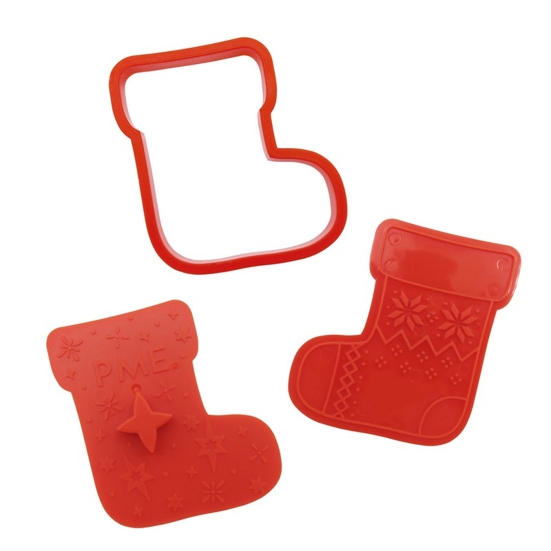 PME CH24CCC099 Cookie Cutters & Stamps, Cozy Christmas (Set of