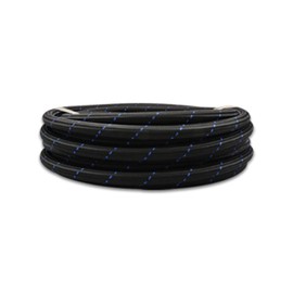 Vibrant Performance 11978B Nylon Braided Flex Hose (20ft Roll of Black Blue ; AN Size: -8; Hose ID: 0.44";)