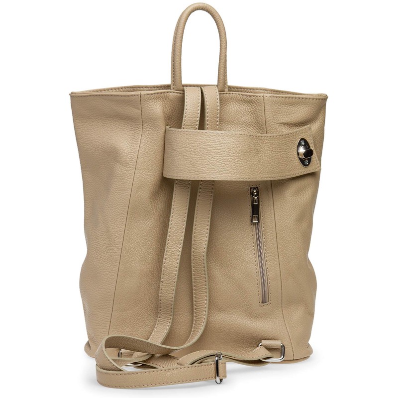 Caspar Large Women's Leather Backpack Elegant City Backpack - Classic