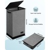 SOLEDI Laundry Hamper with Lid 100L Large & Tall Collapsible