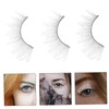 Ipetboom 3 Pairs White False Eyelashes for Cosplay and Parties
