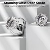 MAXECURITY 1 Pack Glass Door Knob, Rosette Shaped Crystal Door