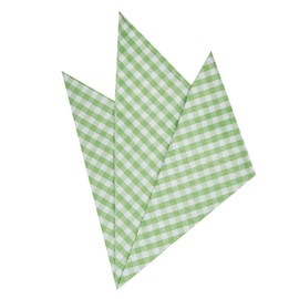 Jacob Alexander Gingham Checkered Pattern Pocket Square - Lime Green