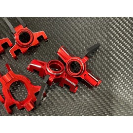 Arrma Front & Rear Aluminum Steering Knuckle Hub for Arrma Mojave 4s BLX 4x4 Red