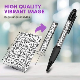 1 x Black Ballpoint Pen - Icelandic Viking Symbols Fun #38453