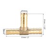 sourcing map Brass Hose Reducer Fitting T 3 Way Barb