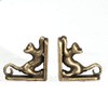 Dollhouse Cat Bookends Antique Bronze Miniature Bookcase Study Accessory