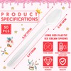 50 Pcs Extra Long Spoons for Ice Cream Floats Plastic