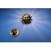 Jim Clift Design Sun Face Gold Lapel Pin - 1