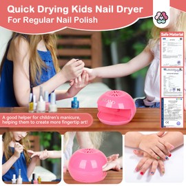 SAVILAND Nail Dryer for Regular Polish: Nail Dryer for Kids Quick Dry Nail Polish Dryer Mini Nail Fan Dryer for Regular Polish Beginners Girls Nail Art Tool Great Gift for Girls