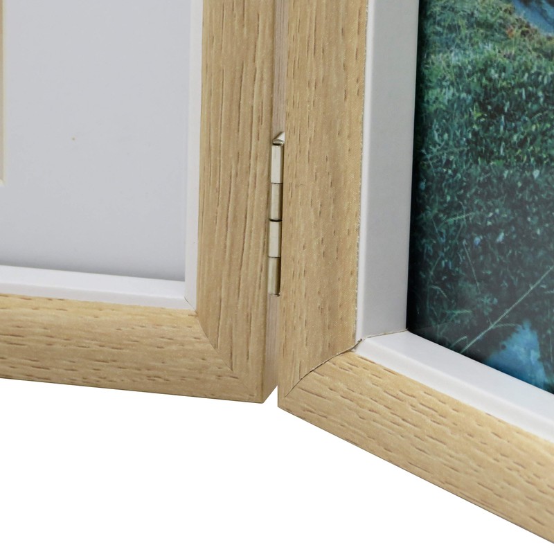 Smiling Art Foldable Photo Frame for 3 Landscape and Portrait