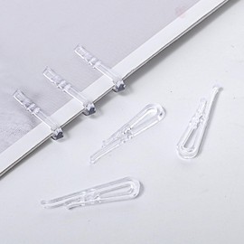 HJZHII 300 Pcs Plastic U Shape Clips, Fabric Clip Clear Folding Clip Garment Shirt Clothespin Fixing Packing Clips Teeth Transparent Plastic Clothespins for Fabric Ties Socks Pants Stockings