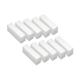 10 Pieces EVA Sponge Nail File Buffer Buffing Sanding Block Grit Manicure Nail Shaping Tool Pedicure Care for Fingernails and Toenails(White)