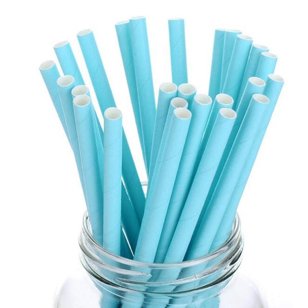 50-Pack Biodegradable Paper Drinking Straws Paper Drinking Straw for Party