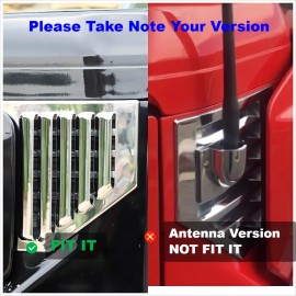 car-king888 Hood Side Fender Frame Trim For Hummer H2 2003-2009 ABS Chrome 2PCS Accessories