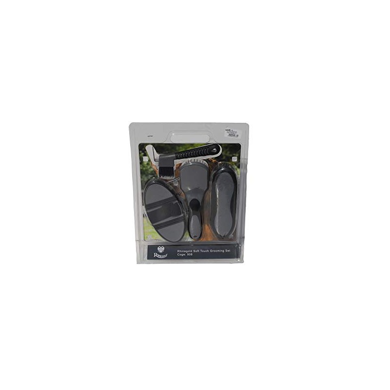 Rhinegold Soft Touch Grooming Blister Pack - Grey/Black