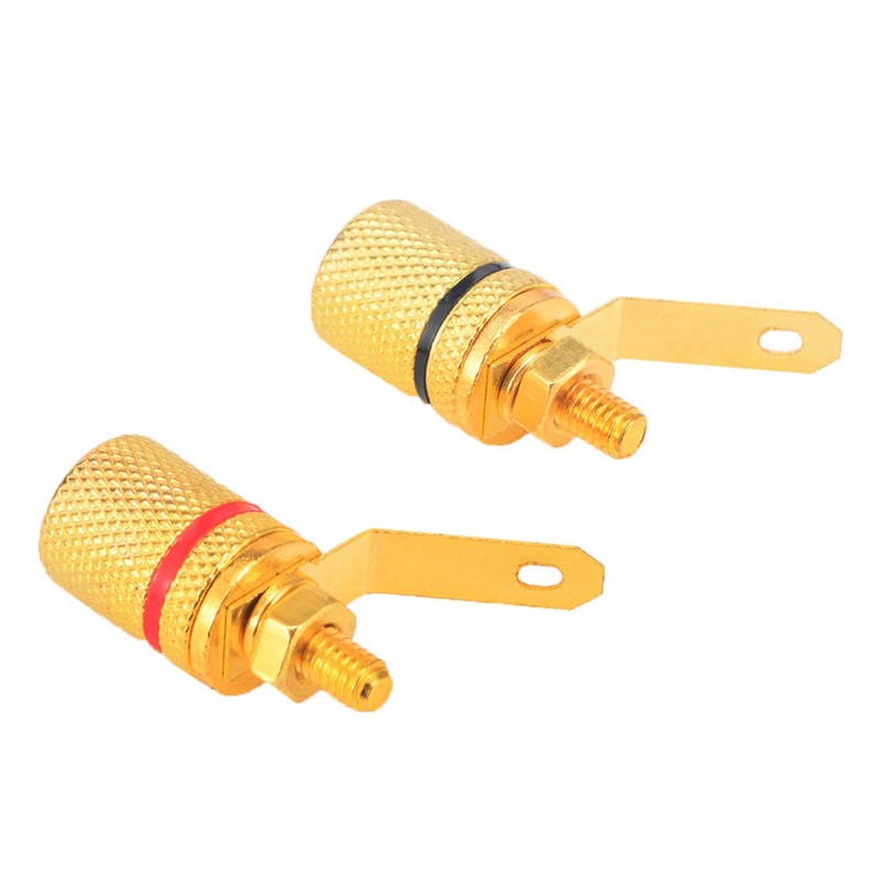 RuiLing 4-Pack 4mm Banana Jack Binding Post Gold Plated Female
