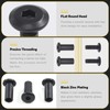 Mardatt 120pcs 5 Sizes M6x16mm/20mm/25mm/30mm/35mm Black Hex Socket Cap Bolts