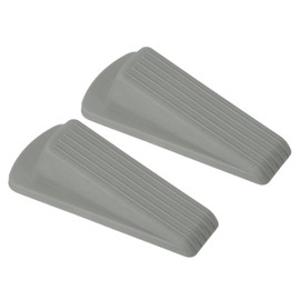 PATIKIL Door Stoppers for Bottom of Door, 2 Pack Sturdy Stackable Rubber Door Stopper Wedge for Tile Concrete Carpet Wood Heavy Duty Door, Gray