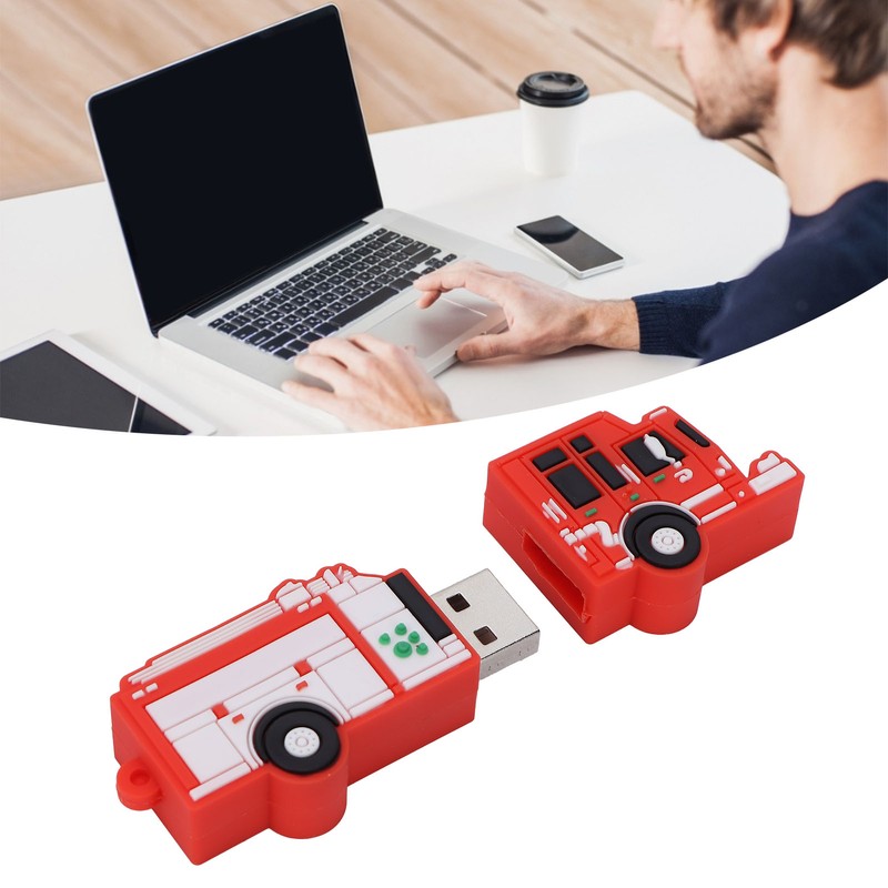 Flash Drive Cute Cartoon Car Compatible Storage Optional USB Thumb