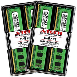 A-Tech 16GB RAM Kit for Dell XPS 8700, 8500 - (4 x 4GB) DDR3 1600MHz PC3-12800 Non-ECC DIMM Memory Upgrade Modules