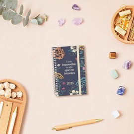 Finocam - Spiral Agenda Design Collection 2025 Week to View Horizontal January 2025 - December 2025 (12 months) Impossible Catalan