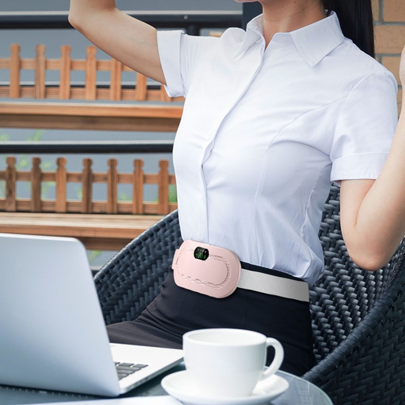 4 Gears Electric Waist Heating Belt USB Vibration Hot Compress