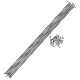 A ABSOPRO 12 Set 14G Bicycle Spokes 295mm Bike Wheel Spokes 304 Stainless Steel Silver Tone