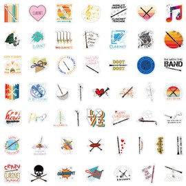 100PCS Music Stickers,Musical Instrument Stickers,Teens Boys and Girls Sticker Pack Vinyl Skateboard Guitar Door Laptop Luggage Car Bike Water Bottle Birthday Party Supplies Stickers