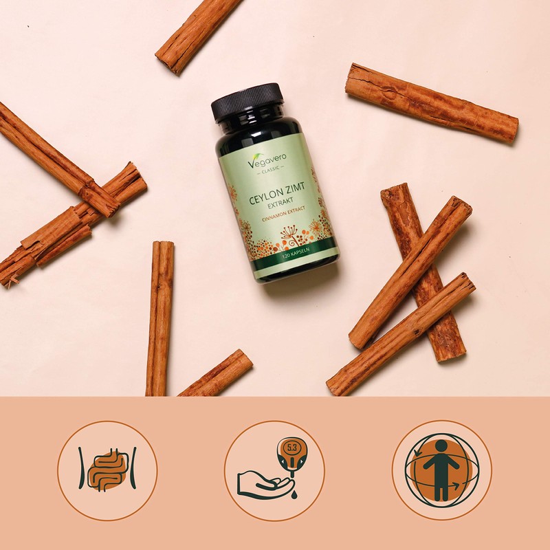 Ceylon Cinnamon 2000mg Vegavero® | High Strength Extract (8:1) |
