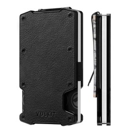 VULKIT Credit Card Holder with Money Clip Slim Minimalist Aluminum Metal Wallet RFID Blocking Card Holder Wallet for Men