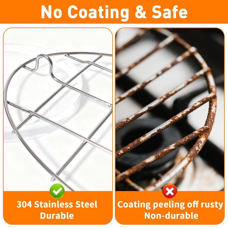 TamBee Cooking Oval 9.8 Inch Cookie Cooling Rack 304 Stainless
