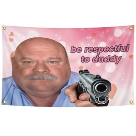 Be Respectful to Daddy Funny Tapestry 3x5 Feet Banne Funny Poster suitable for dining rooms, bedrooms, dormitories, offices, movies, theme parties, fan collections