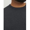 JACK & JONES Male Plus Size Pullover Basic, Dark grey