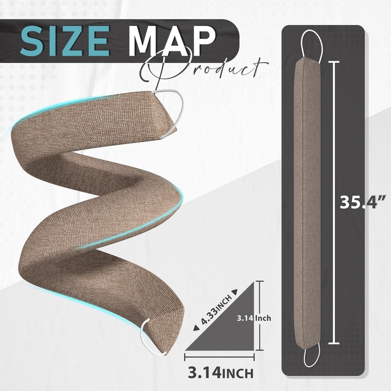 SYIPO Triangle Door Draft Stopper，35.4" New Weighted Under Door Draft