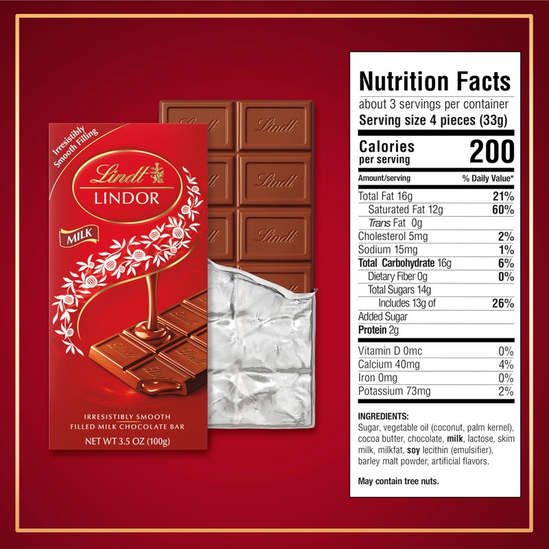 Lindt LINDOR Milk Chocolate Truffle Bar, Easter Chocolate Candy Bar