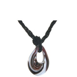 Venetiaurum - Necklace with Original Murano Glass Drop Pendant and 925 Sterling Silver - Certified Made in Italy jewellery