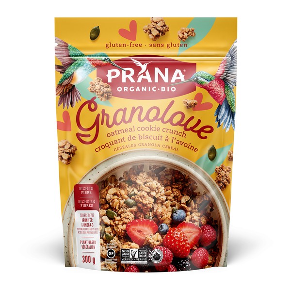 Prana Organic Granolove Granola Cereal Oatmeal Cookie Crunch 300g