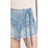 Free People Women's Emmy Denim Skort, Light Blue Wash