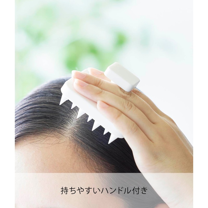 Yamazaki 1769 Magnetic Scalp Massage Brush with Handle, Soft Type,