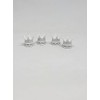 White Crown Tire Wheel Stem Air Valve Caps Car Truck
