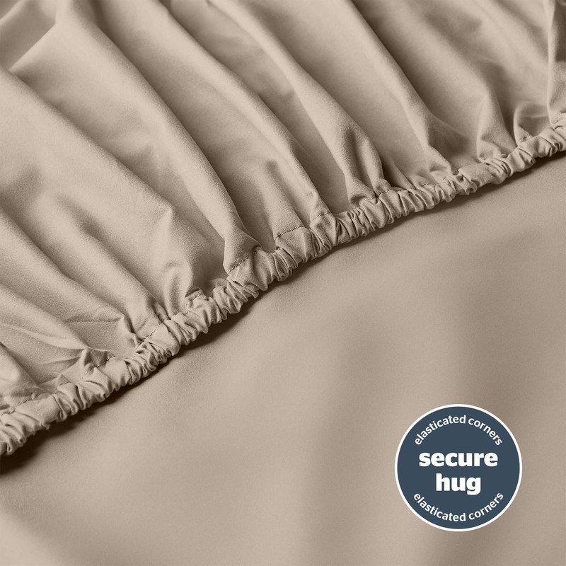 Silentnight Supersoft Natural Fitted Sheet - Cosy & Comfortable Delicate