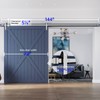 EaseLife 12 FT Brushed Nickel Sliding Barn Door Hardware Track