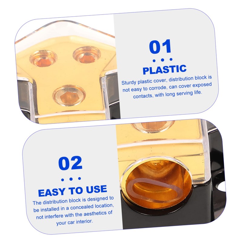 TEHAUX Car Audio Ground Distribution Block Power Splitter in Out