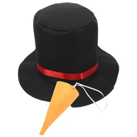 BESPORTBLE Snowman Cosplay Hat and Nose for Christmas Party Cloth Snowman Cap for Costume and DIY Decoration for Holiday Fun