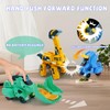 Peeokuo 3Pcs Dinosaur Toys for Kids 3-5, Transforming Dinosaur Car