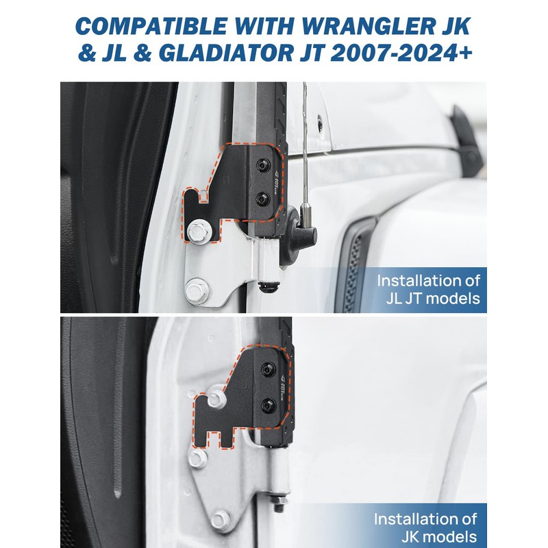 JOYTUTUS Mirrors Doors Off Compatible with Wrangler JK JL Gladiator