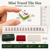144-Piece Mini Chinese Mahjong Travel Set with Playing Mat &