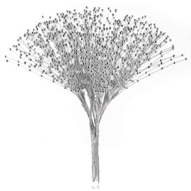 Ramo de perlas de novia, 50 piezas para decoración de fiesta (plata)